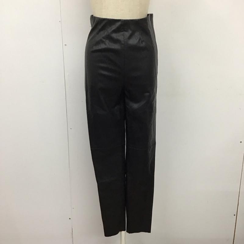 ザラ ZARA パンツ デニム、ジーンズ フェイクレザーパンツ スリムパンツ ストレッチパンツ S 無地 黒 / ブラック /  レディース USED 古着 中古 10118534