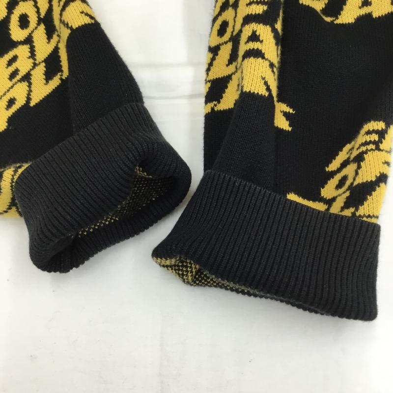 シュプリーム Supreme ニット、セーター 長袖 Supreme×UNDERCOVER　１８SS　Public　Enemy L 総柄 黒 / ブラック / X 黄 / イエロー /  メンズ USED 古着 中古 10120960