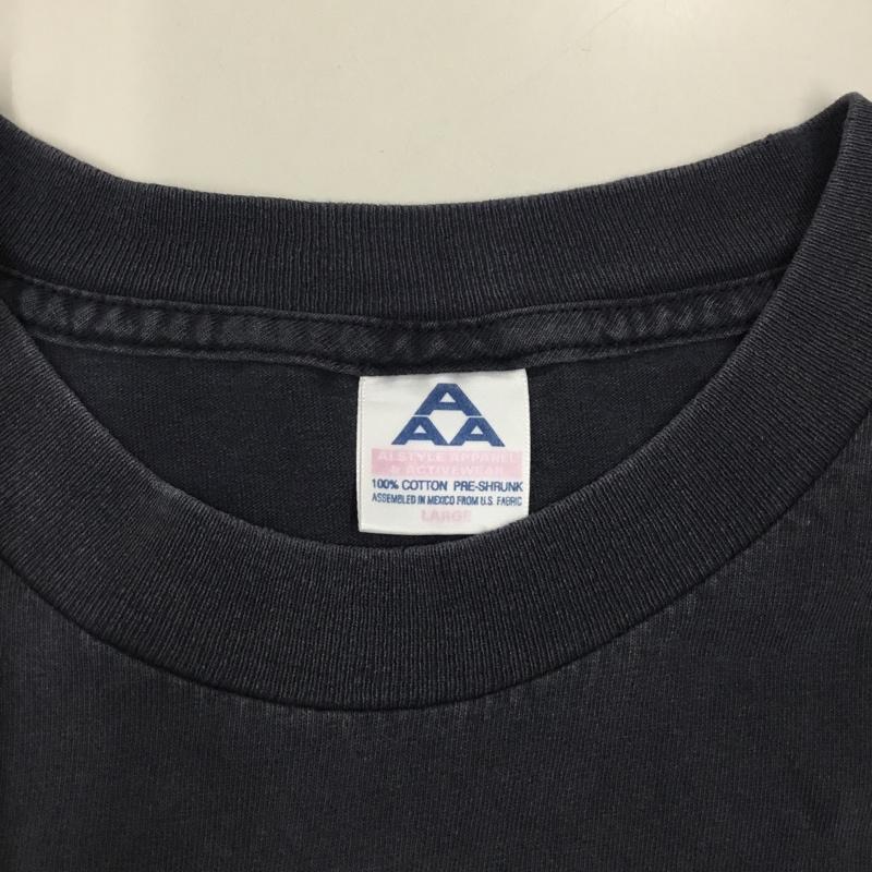 古着 USED Tシャツ 半袖 半袖カットソー プリントTシャツ クルーネックカットソー 90s human-i-tee L プリント 黒 / ブラック /  メンズ USED 古着 中古 10119719