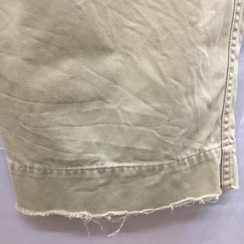 ダブルアールエル RRL パンツ チノパン チノパン カジュアルパンツ ワイドパンツ ストレートパンツ ダメージ加工 34 無地 ベージュ / ベージュ /  メンズ USED 古着 中古 10114838