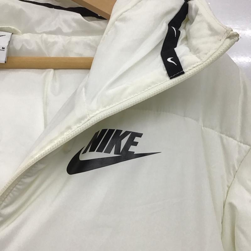 ナイキ NIKE ジャケット、上着 ジャケット、ブレザー cv8671-133 ロングダウンジャケット アウター M ロゴ、文字 白 / ホワイト /  レディース USED 古着 中古 10135251