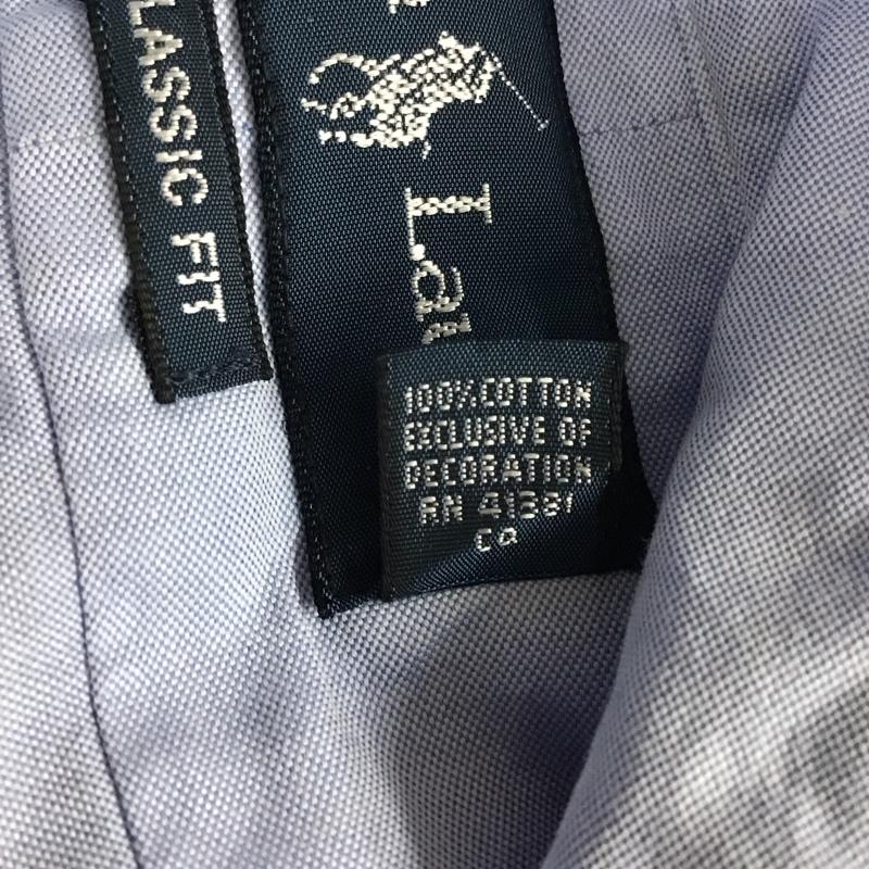 ラルフローレン RALPHLAUREN シャツ、ブラウス 長袖 長袖シャツ カラーシャツ ボタンダウンシャツ 長袖カットソー ロゴ、文字 水色 / ライトブルー /  メンズ USED 古着 中古 10115135