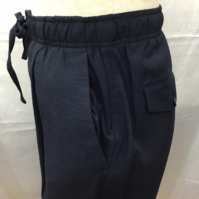 ユナイテッドアローズ N.J.B for UNITED ARROWS パンツ スラックス スラックスパンツ ワイドパンツ カジュアルパンツ ウエストゴム L 無地 紺 / ネイビー /  メンズ USED 古着 中古 10109422