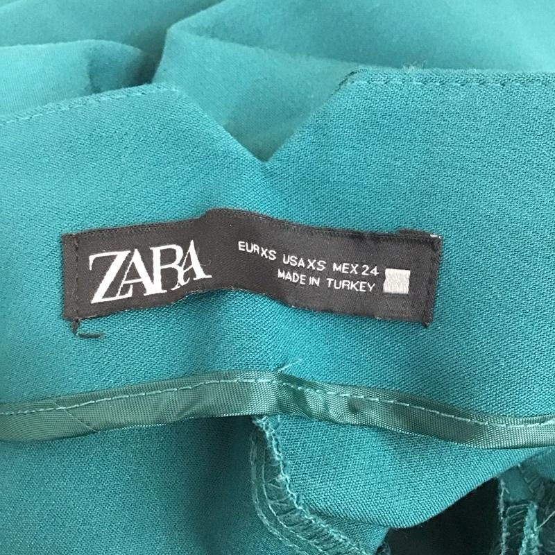 ザラ ZARA パンツ スラックス ハイウエスト カラーパンツ XS 無地 緑 / グリーン /  レディース USED 古着 中古 10112592
