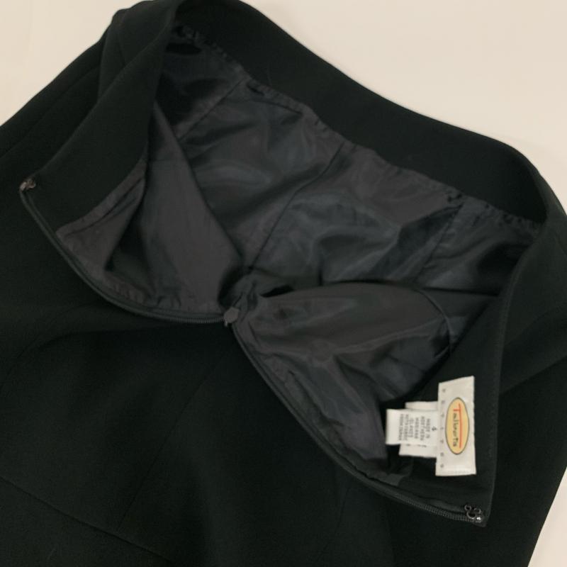 タルボット TALBOTS スーツ ひざ丈スカート 4 無地 黒 / ブラック /  レディース USED 古着 中古 10008856