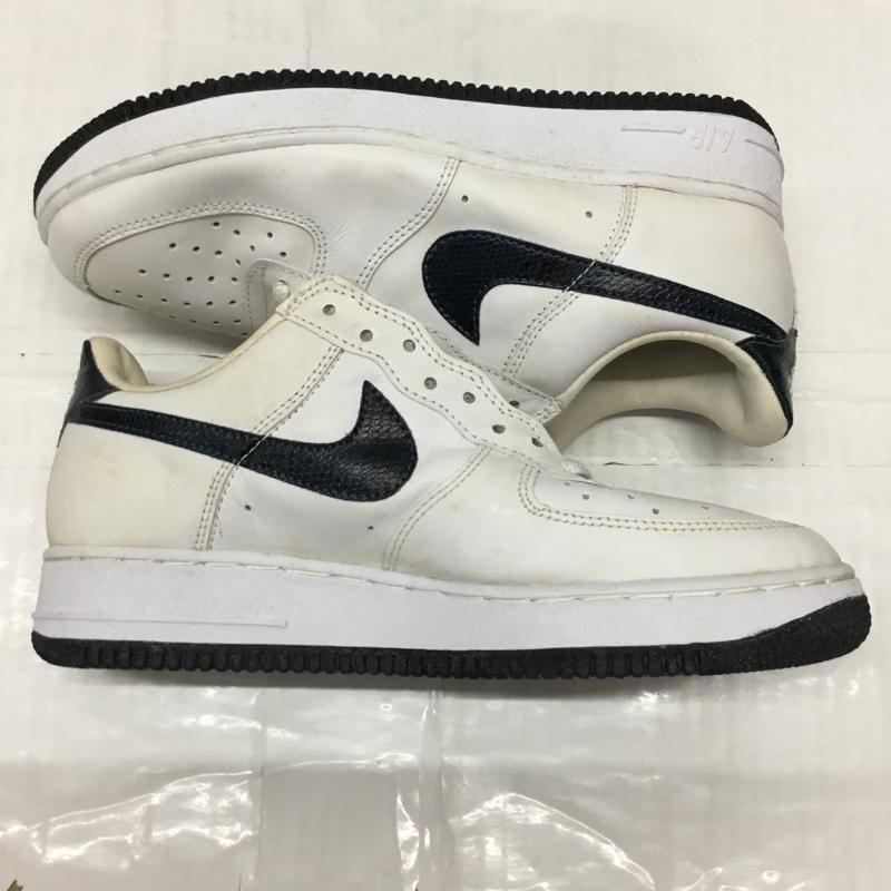 ナイキ NIKE スニーカー スニーカー 630033 146 00 AIR FORCE 1 SC 1996年製 スネークスキン 箱有 26.0cm ロゴ、文字 白 / ホワイト / X 紺 / ネイビー /  メンズ USED 古着 中古 10120560