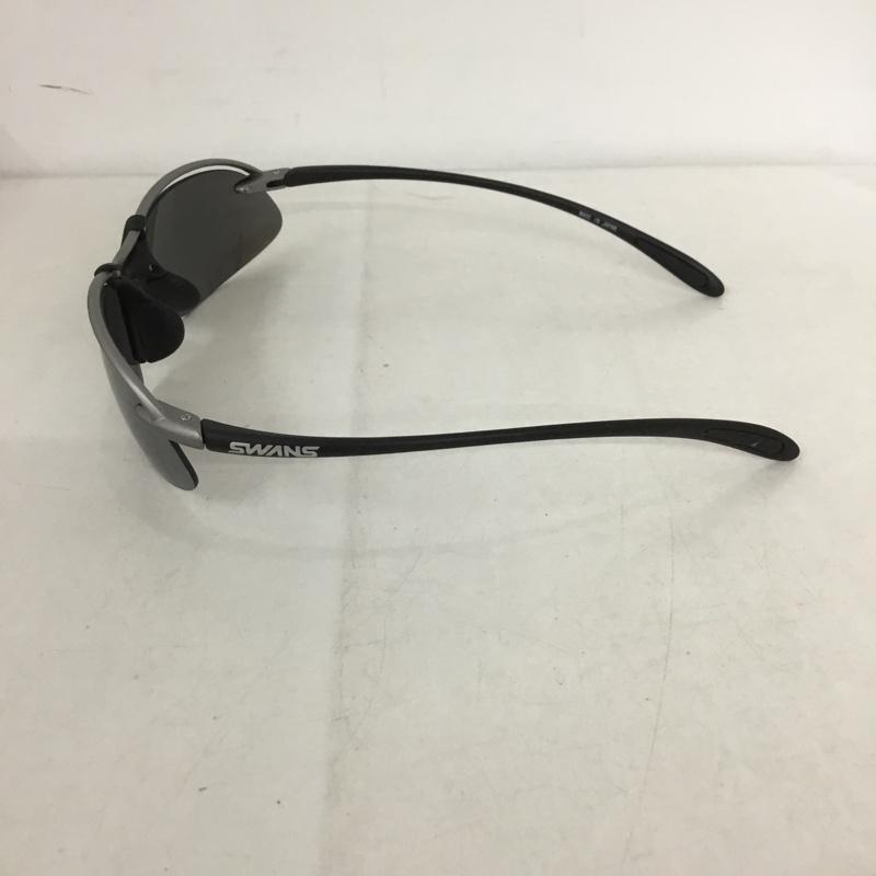スワンズ Swans めがね・サングラス サングラス SA-505 エアレス−ウェイブ 箱有 ロゴ、文字 黒 / ブラック / X 銀 / シルバー /  メンズ USED 古着 中古 10140841