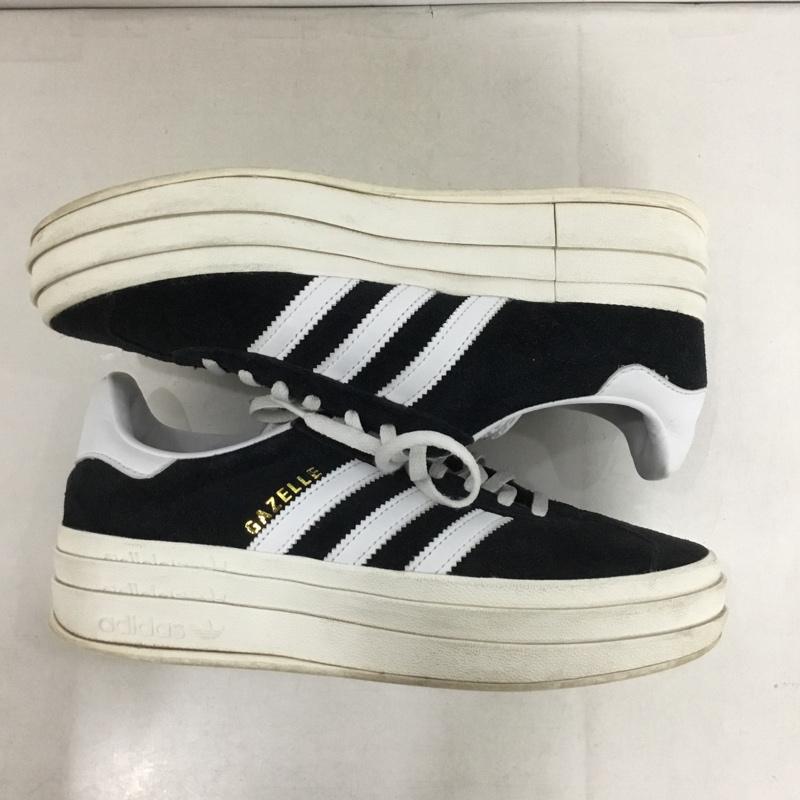 アディダス adidas スニーカー スニーカー HQ6912 Gazelle Bold 厚底 24.5cm 24.5cm ロゴ、文字 黒 / ブラック / X 白 / ホワイト /  レディース USED 古着 中古 10141895