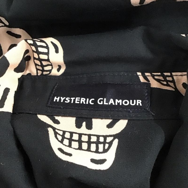 ヒステリックグラマー HYSTERIC GLAMOUR シャツ、ブラウス 長袖 長袖シャツ カラーシャツ ポケットシャツ 長袖カットソー プリントシャツ ロゴ、文字 黒 / ブラック /  メンズ USED 古着 中古 10112145