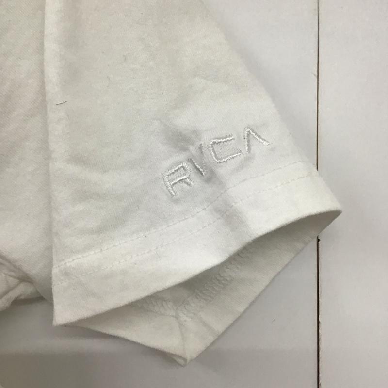 ルーカ RVCA Tシャツ 半袖 半袖カットソー プリントTシャツ クルーネックカットソー S 無地 白 / ホワイト /  メンズ USED 古着 中古 10147324