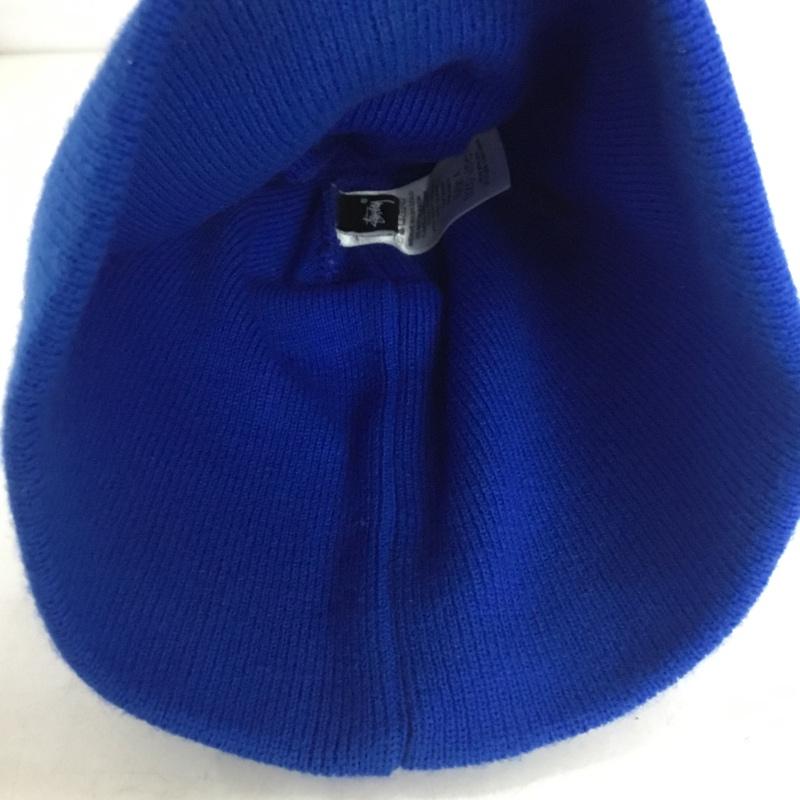 ステューシー STUSSY 帽子 ニット帽 ビーニー ロゴ、文字 青 / ブルー /  メンズ USED 古着 中古 10140155