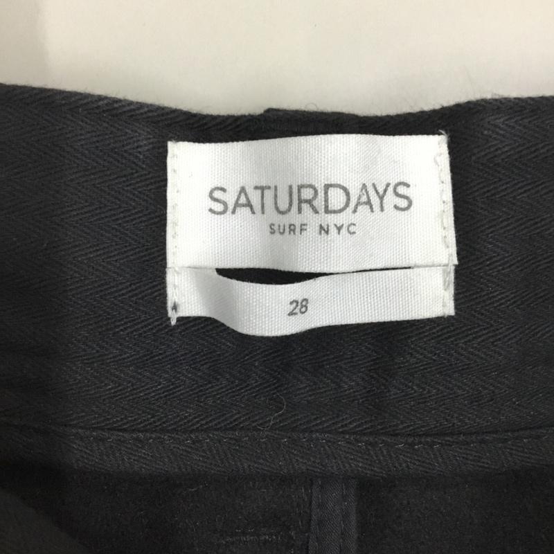 サタデーズサーフニューヨークシティー SATURDAYS SURF NYC パンツ スラックス スラックス ストレートパンツ スリムパンツ 28インチ 無地 黒 / ブラック /  メンズ USED 古着 中古 10117688