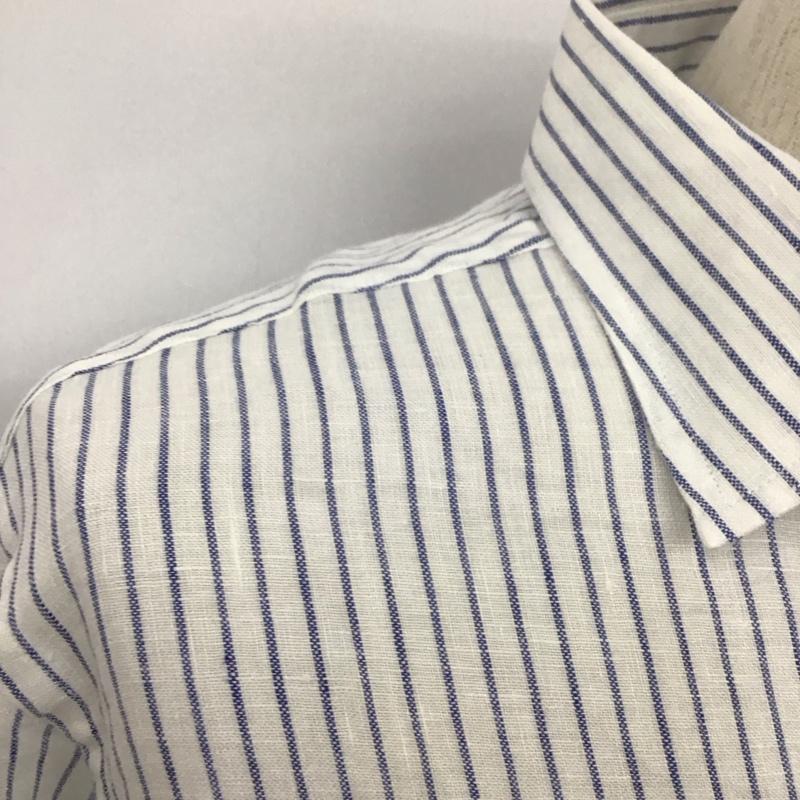 ブルックスブラザーズ BROOKS BROTHERS シャツ、ブラウス 長袖 長袖シャツ ストライプシャツ カジュアルシャツ ストライプ 白 / ホワイト / X 青 / ブルー /  メンズ USED 古着 中古 10111264