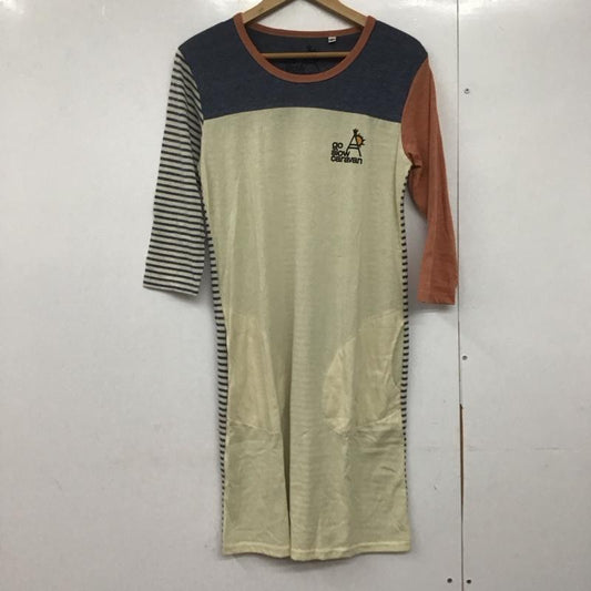 ゴースローキャラバン go slow caravan チュニック 七分袖 1 無地 X ロゴ、文字 X ボーダー柄 マルチカラー / マルチカラー /  レディース USED 古着 中古 10144263