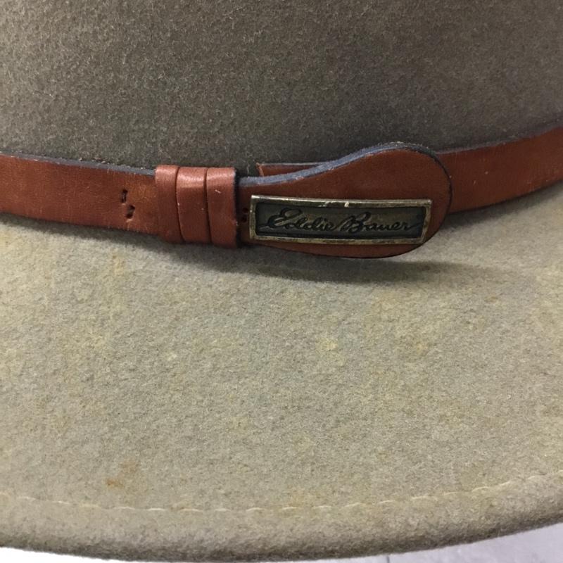 エディーバウアー Eddie Bauer 帽子 ハット WPL5923 ウール 中折れハット フェルトハット USA製 ロゴ、文字 ベージュ / ベージュ /  メンズ USED 古着 中古 10119106