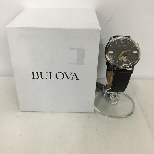 ブローバ BULOVA 腕時計 アナログ（自動巻き） 98A187 クラシック 箱有 ロゴ、文字 黒 / ブラック /  メンズ USED 古着 中古 10133883
