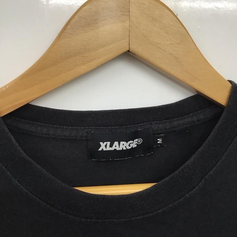 エクストララージ XLARGE Tシャツ 半袖 半袖カットソー プリントTシャツ クルーネックカットソー M ロゴ、文字 黒 / ブラック /  メンズ USED 古着 中古 10151349