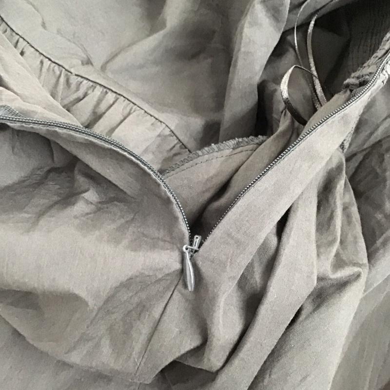 ザラ ZARA ワンピース ロングスカート M 無地 チャコールグレー / チャコールグレー /  レディース USED 古着 中古 10124899