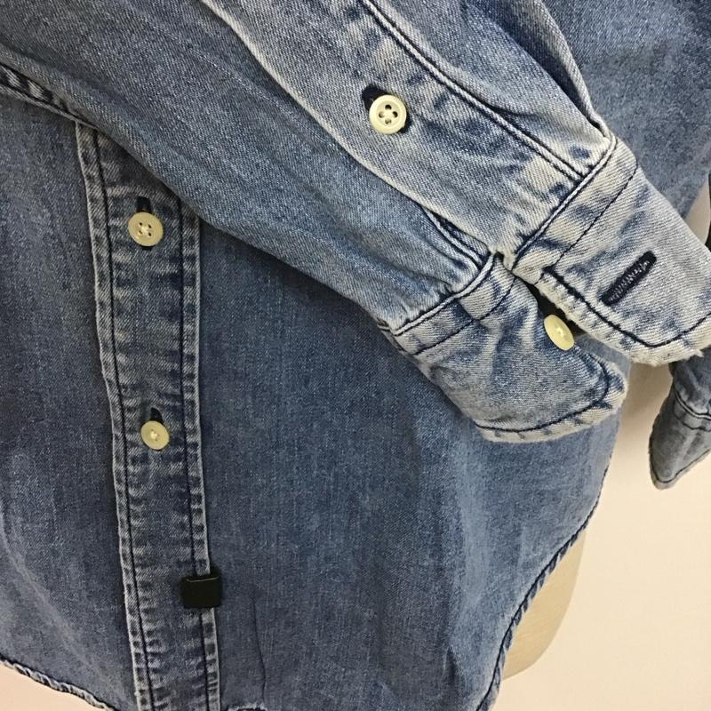 ラルフローレン RALPHLAUREN シャツ、ブラウス 長袖 長袖シャツ カラーシャツ デニムシャツ カジュアルシャツ M ロゴ、文字 インディゴ / インディゴ /  メンズ USED 古着 中古 10108498