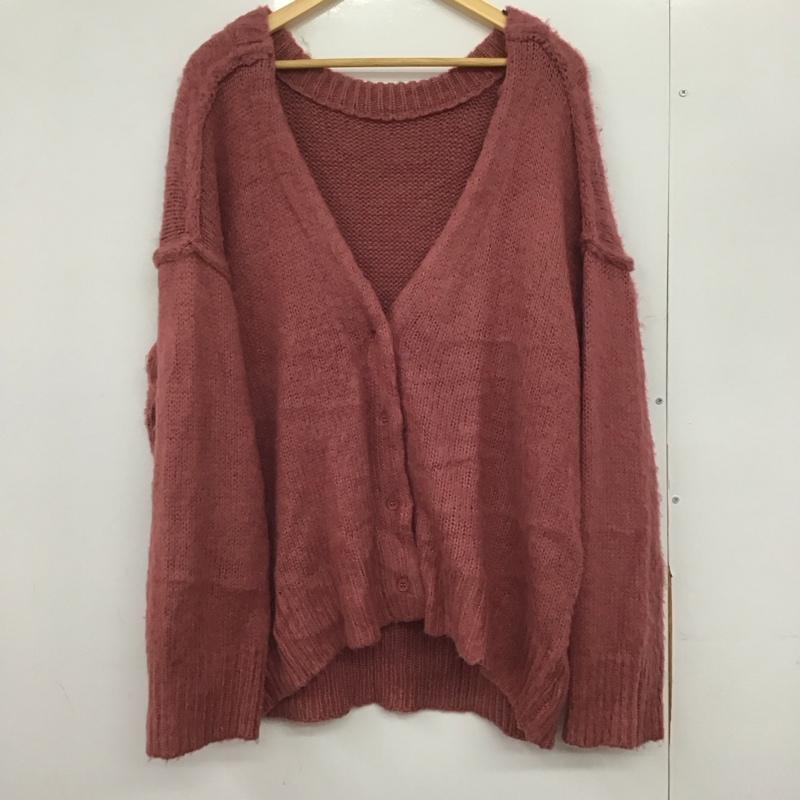 フリークスストア FREAK S STORE カーディガン 長袖 FREE 無地 桃 / ピンク /  レディース USED 古着 中古 10147156