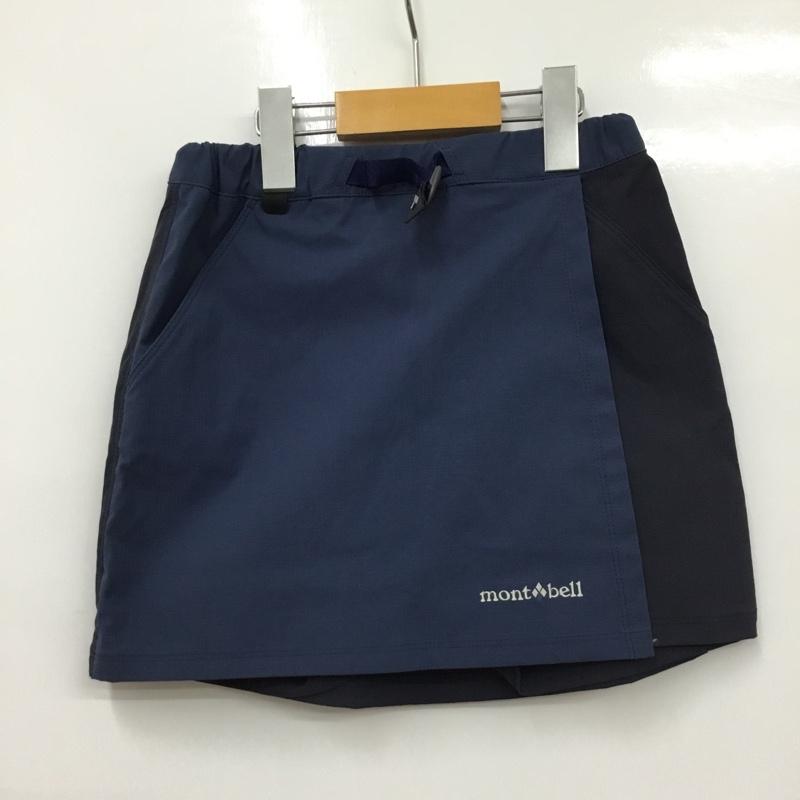 モンベル mont-bell パンツ ショートパンツ ショートパンツ ハーフパンツ カジュアルパンツ キュロットスカート 130cm 無地 紺 / ネイビー /  ガールズ USED 古着 中古 10116545