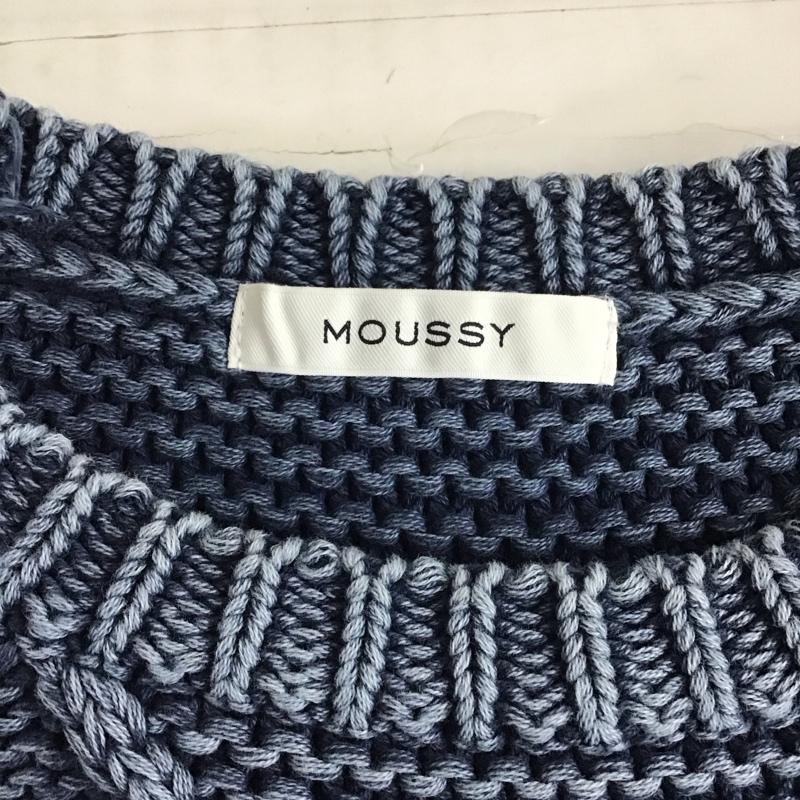 マウジー MOUSSY ニット、セーター 長袖 FREE 無地 インディゴ / インディゴ /  レディース USED 古着 中古 10121376