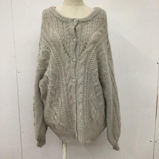 フリークスストア FREAK S STORE カーディガン 長袖 203-3311 クルーネック FREE 無地 灰 / グレー /  レディース USED 古着 中古 10107001