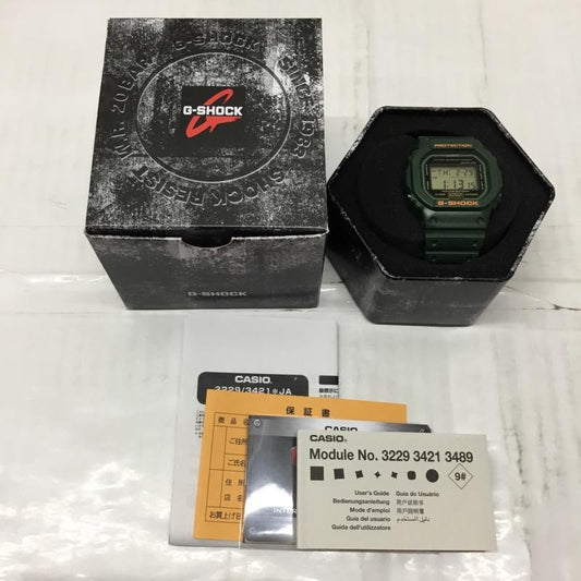 ジーショック G-SHOCK 腕時計 デジタル DW-5600RB 箱有 ロゴ、文字 カーキ / カーキ /  メンズ USED 古着 中古 10106512