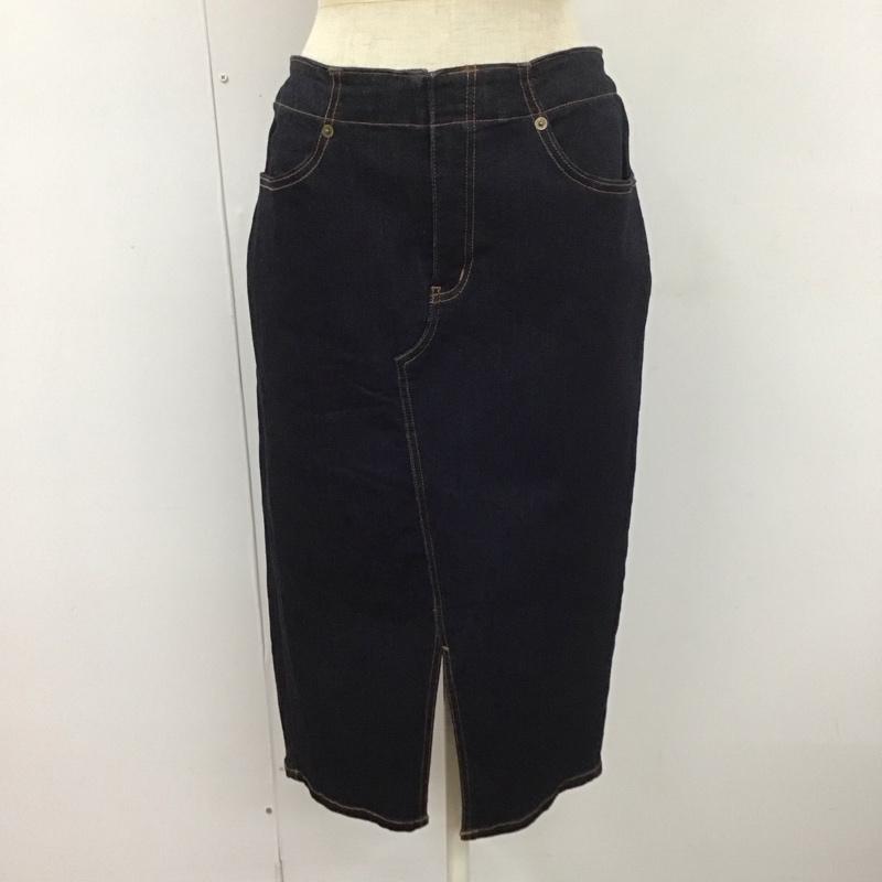 ジーナシス JEANASIS スカート ひざ丈スカート JS050198AD ひざ丈デニムスカート バックスリット タイトスカート FREE 無地 インディゴ / インディゴ /  レディース USED 古着 中古 10110239