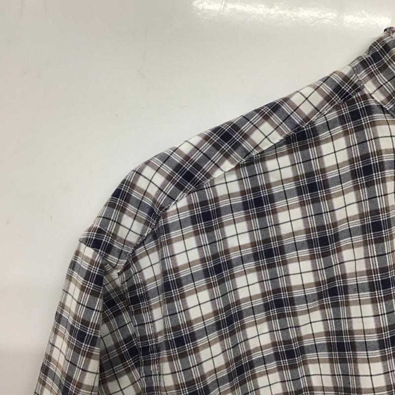 エシンタ etsinta シャツ、ブラウス 長袖 長袖シャツ ノーカラーシャツ チェックシャツ チェック マルチカラー / マルチカラー /  メンズ USED 古着 中古 10132907