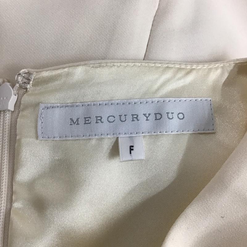 マーキュリーデュオ MERCURYDUO ワンピース ひざ丈スカート 長袖ワンピース フレアワンピース クルーネック FREE 刺繍 オフホワイト / オフホワイト /  レディース USED 古着 中古 10123920