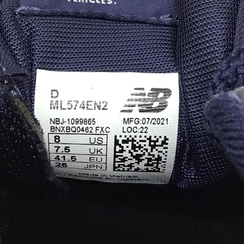 ニューバランス New Balance スニーカー スニーカー ML574EN2 タグ付き 26cm 26.0cm ロゴ、文字 紺 / ネイビー /  メンズ USED 古着 中古 10121605