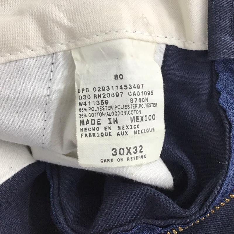 ディッキーズ Dickies パンツ ワークパンツ、ペインターパンツ ワークパンツ ワイドパンツ カジュアルパンツ 30インチ 無地 紺 / ネイビー /  メンズ USED 古着 中古 10120135