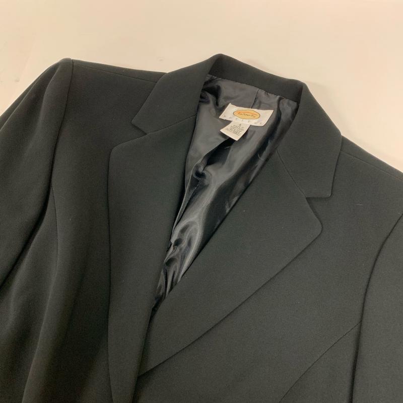タルボット TALBOTS スーツ ひざ丈スカート 4 無地 黒 / ブラック /  レディース USED 古着 中古 10008856