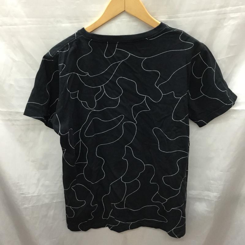 ティーケー TK Tシャツ 半袖 C01-28921 胸ポケット 3 総柄 黒 / ブラック /  メンズ USED 古着 中古 10117774