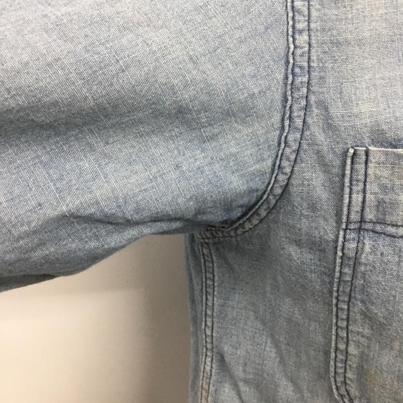 ジェラード JELADO シャツ、ブラウス 長袖 ct11109 NavalShirtsVintageFinish 長袖デニムシャツ L ダメージ加工 インディゴ / インディゴ /  メンズ USED 古着 中古 10127673