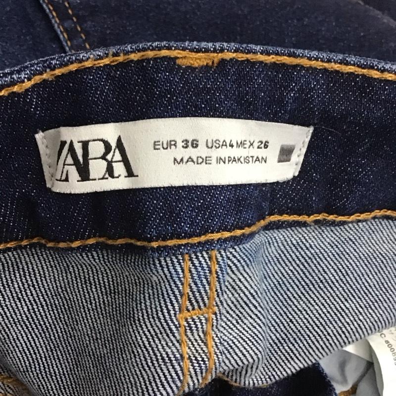 ザラ ZARA パンツ デニム、ジーンズ 7223 223 407 マムフィット ストレッチ 36 無地 青 / ブルー /  レディース USED 古着 中古 10112953