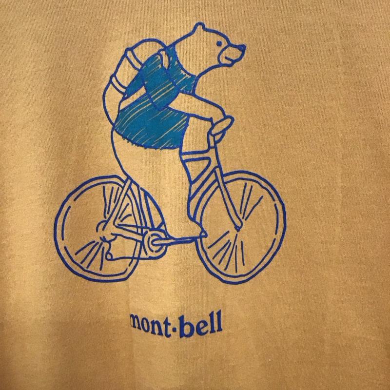 モンベル mont-bell Tシャツ 半袖 1114350 ユニセックスTシャツWIC.Tサイクリングベア 半袖カットソー S プリント 橙 / オレンジ /  メンズ USED 古着 中古 10135925