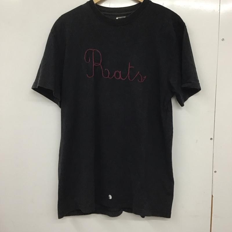 ラッツ RATS Tシャツ 半袖 半袖カットソー プリントTシャツ クルーネックカットソー XL ロゴ、文字 黒 / ブラック /  メンズ USED 古着 中古 10137031