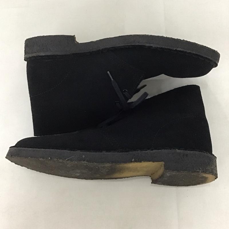クラークス Clarks ブーツ ショートブーツ デザートブーツ 39.5 US：6 無地 黒 / ブラック /  メンズ USED 古着 中古 10141046