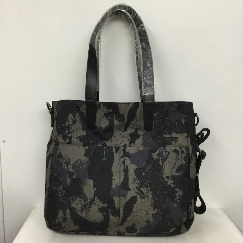 古着 USED トートバッグ トートバッグ LUXXE リバーシブル カメラトートバッグ オリーブ カモフラ タグ付き カモフラージュ柄・迷彩 X 無地 マルチカラー / マルチカラー /  メンズ USED 古着 中古 10145229
