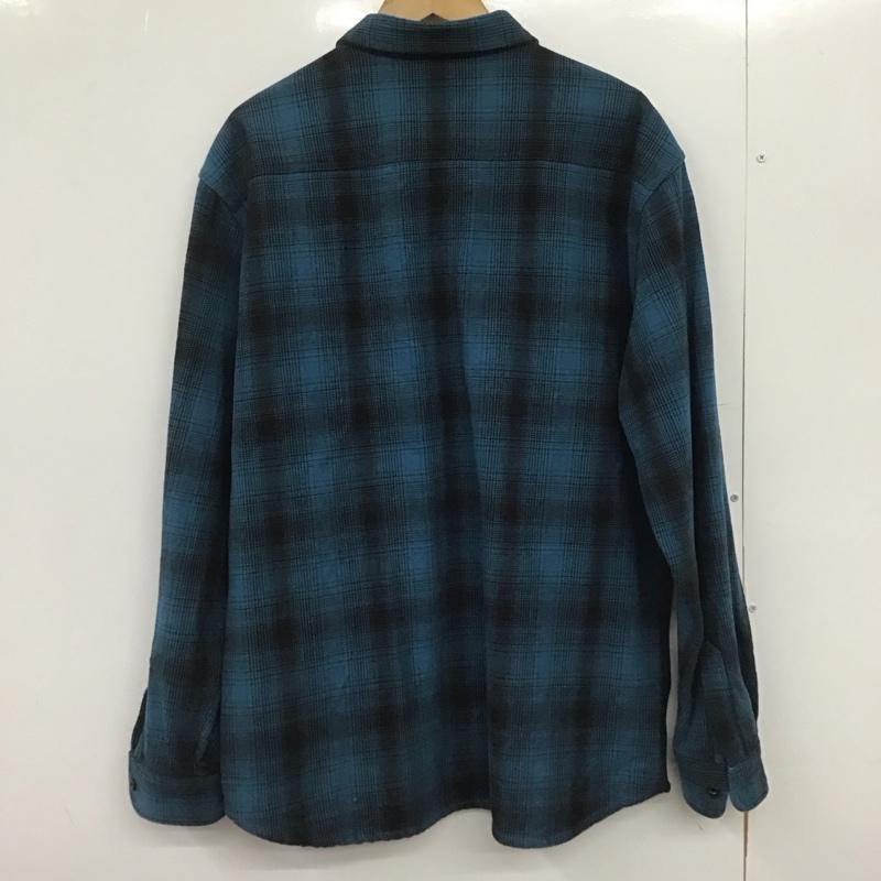 ビッグマイク BIG MIKE シャツ、ブラウス 長袖 長袖シャツ カジュアルシャツ 総柄シャツ XXL プリント 青 / ブルー /  メンズ USED 古着 中古 10148230