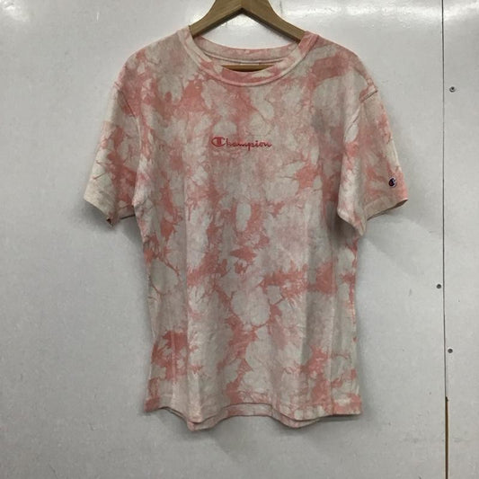 チャンピオン Champion Tシャツ 半袖 c3-p323 半袖カットソー プリントTシャツ S ロゴ、文字 白 / ホワイト / X 桃 / ピンク /  メンズ USED 古着 中古 10138897