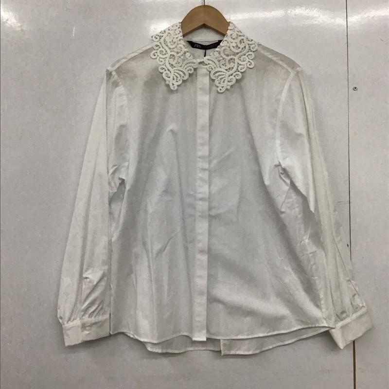 ザラ ZARA シャツ、ブラウス 長袖 S 無地 白 / ホワイト /  レディース USED 古着 中古 10148552