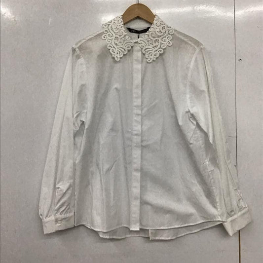 ザラ ZARA シャツ、ブラウス 長袖 S 無地 白 / ホワイト /  レディース USED 古着 中古 10148552