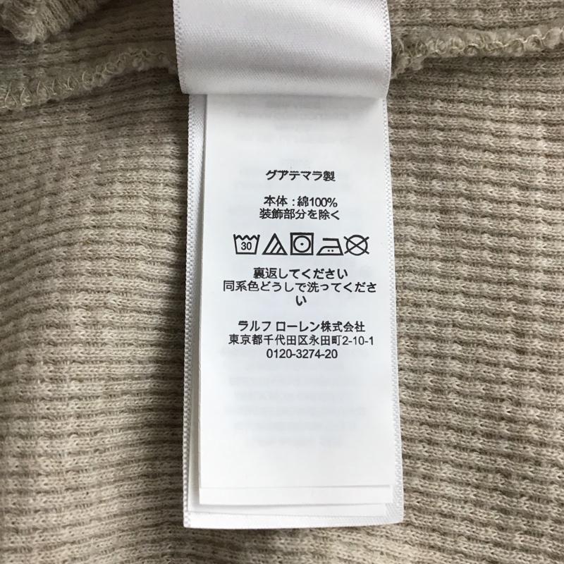 ポロラルフローレン POLO RALPH LAUREN カットソー 半袖 クルーネック サーマル L ワンポイント ベージュ / ベージュ /  メンズ USED 古着 中古 10119824