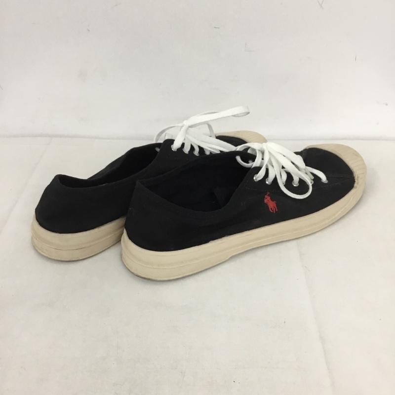 ポロラルフローレン POLO RALPH LAUREN スニーカー スニーカー 40616 J22 ローカット US9 US：9 ワンポイント 黒 / ブラック /  メンズ USED 古着 中古 10131025