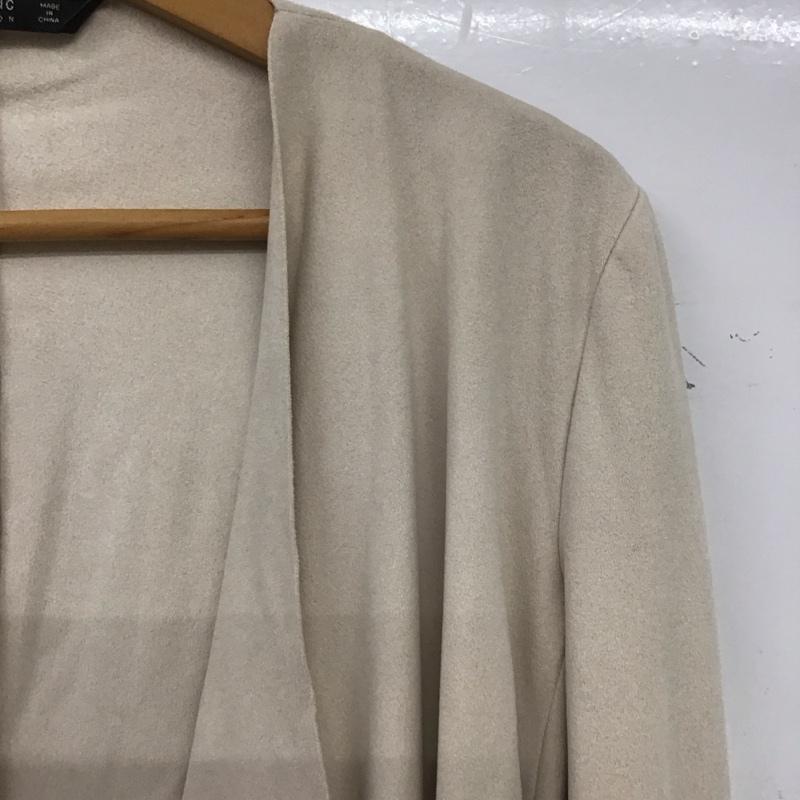 ザラベーシック ZARA BASIC カーディガン 長袖 長袖カーディガン 前開き ノーカラー XS 無地 ベージュ / ベージュ /  レディース USED 古着 中古 10136439