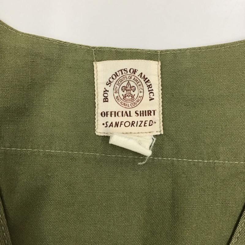 古着 USED シャツ、ブラウス 半袖 半袖シャツ ボーイスカウトシャツ ミリタリーシャツ ノーカラーシャツ 60s ロゴ、文字 カーキ / カーキ /  メンズ USED 古着 中古 10114122