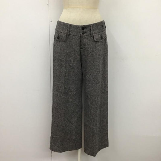 バーバリーブルーレーベル BURBERRY BLUE LABEL パンツ スラックス FQF84-875-09 ウール混 ワイドパンツ 36 無地 白 / ホワイト / X 黒 / ブラック /  レディース USED 古着 中古 10117367